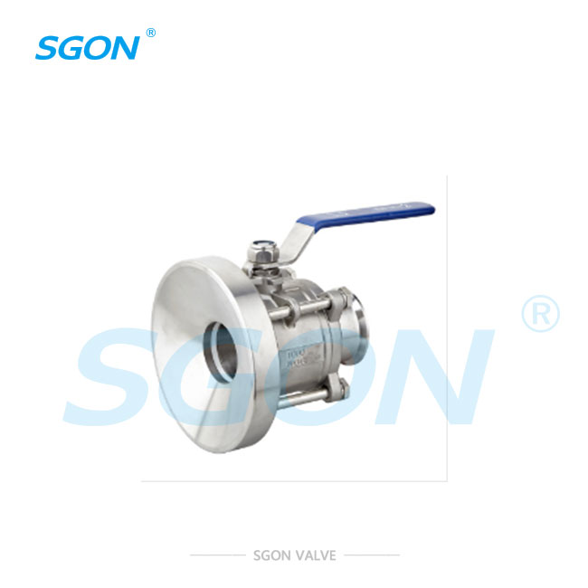 Three-piece tank bottom ball valve