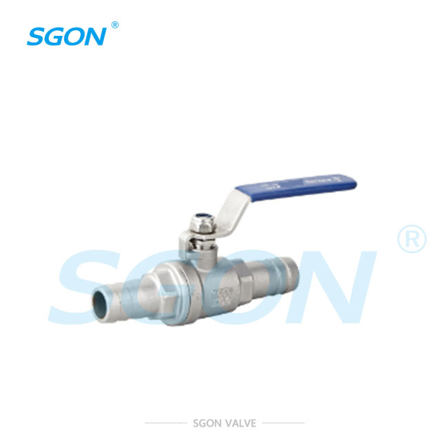 2pc ball valve with hose nipple end