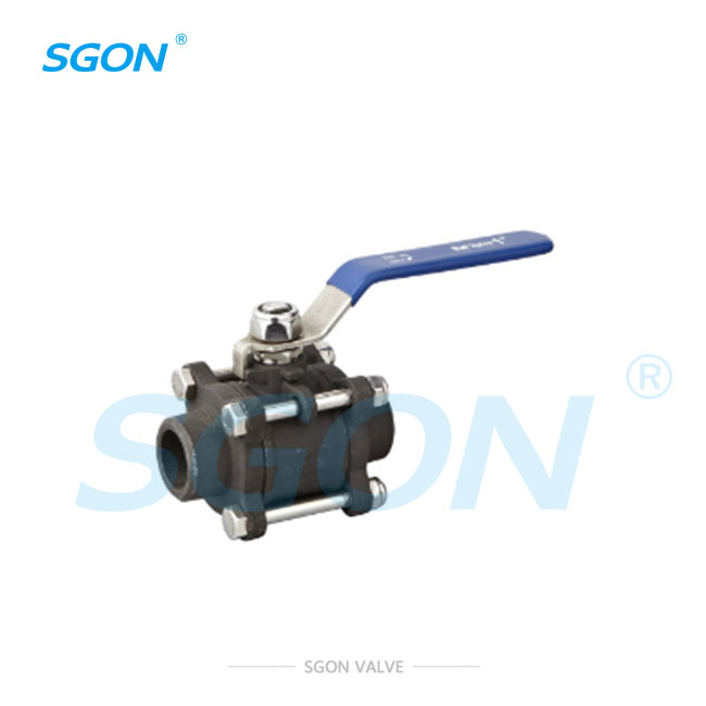 Three-piece carbon steel butt welding ball valve