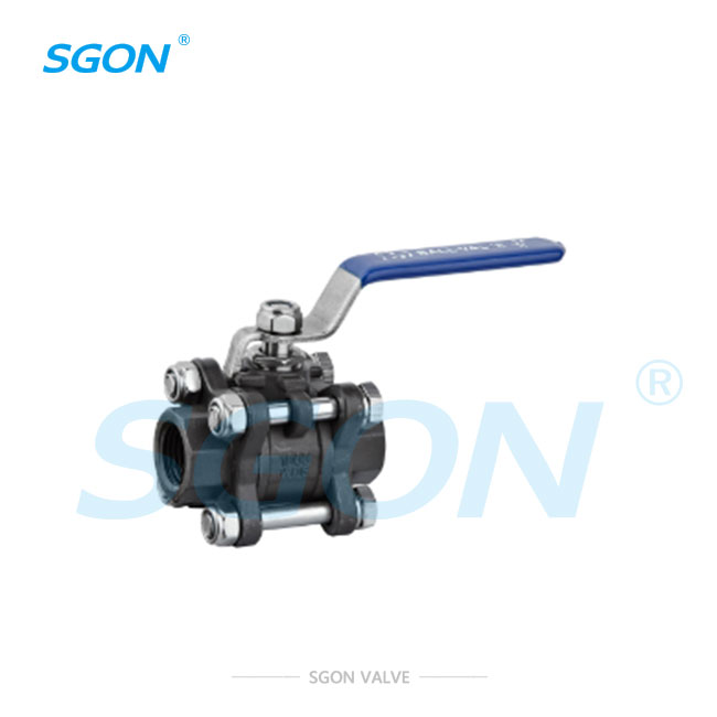 Three-piece carbon steel butt welding ball valve