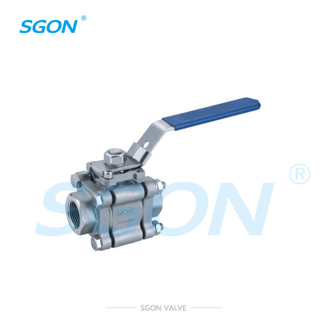 Three piece 2000WOG internal thread ball valve